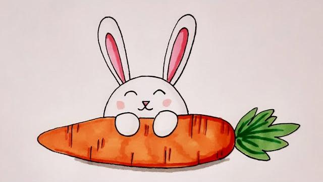 Простой рисунок для срисовки ЗАЙЧИК С МОРКОВКОЙ/How easy it is to draw a BUNNY With a CARROT Простой рисунок для срисовки ЗАЙЧИК С МОРКОВКОЙ/How easy it is to draw a BUNNY With a CARROT