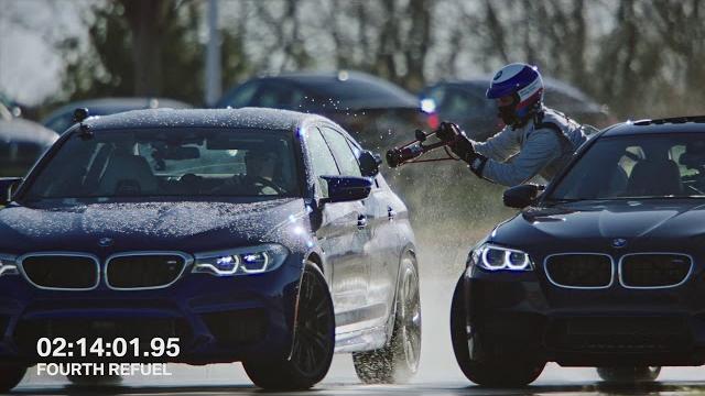 BMW M5 Sets 2 Guinness World Records While Refueling Mid-Drift BMW M5 Sets 2 Guinness World Records While Refueling Mid-Drift