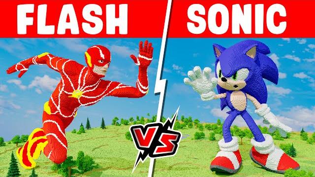 Minecraft THE FLASH vs SONIC Build Challenge! Minecraft THE FLASH vs SONIC Build Challenge!