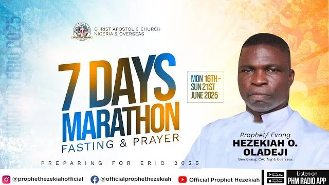 PRE-ERIO 2025 7-DAY MARATHON FASTING & PRAYER || DAY 2 - VIGIL || PROPHET HEZEKIAH LIVE BROADCAST PRE-ERIO 2025 7-DAY MARATHON FASTING & PRAYER || DAY 2 - VIGIL || PROPHET HEZEKIAH LIVE BROADCAST