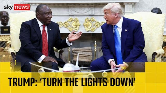 Trump ambushes South African president with video compilation alleging 'genocide' in South Africa Trump ambushes South African president with video compilation alleging 'genocide' in South Africa