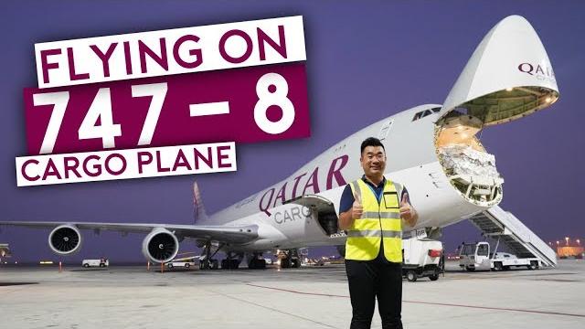 Flying on Qatar Airways B747-8 Cargo Plane Flying on Qatar Airways B747-8 Cargo Plane