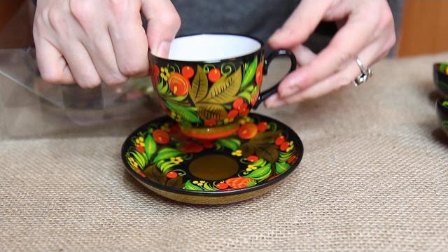 Кофейная пара Хохлома | Чашка Хохлома Кофейная пара Хохлома | Чашка Хохлома