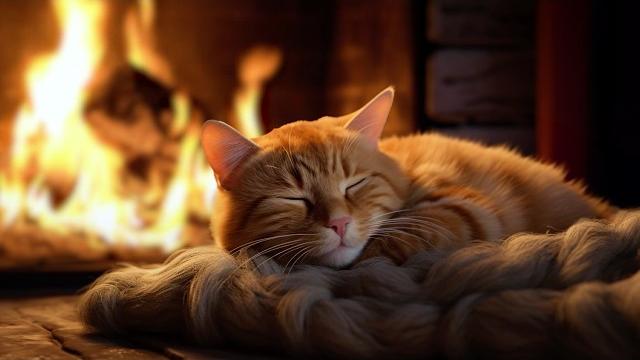 Уютный мурлыкающий кот АСМР | Тихий вечерний камин и нежное мурлыканье Уютный мурлыкающий кот АСМР | Тихий вечерний камин и нежное мурлыканье