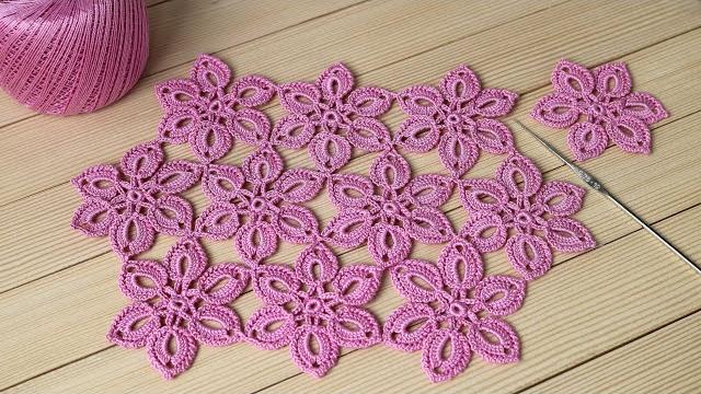 ЦВЕТЫ крючком МАСТЕР-КЛАСС соединение мотивов ЦВЕТОЧНЫЙ УЗОР DIY Tutorial EASY Crochet flower ЦВЕТЫ крючком МАСТЕР-КЛАСС соединение мотивов ЦВЕТОЧНЫЙ УЗОР DIY Tutorial EASY Crochet flower