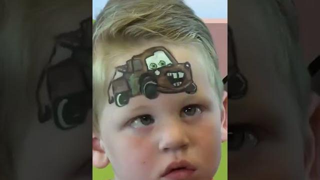 Mater from Cars Face Paint For Kids | We Love Face Paint #shorts Mater from Cars Face Paint For Kids | We Love Face Paint #shorts