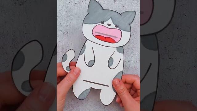 FUN! DIY Cutest Cat Paper Toys! #shorts #papercraft FUN! DIY Cutest Cat Paper Toys! #shorts #papercraft