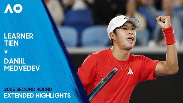 Learner Tien v Daniil Medvedev Extended Highlights | Australian Open 2025 Second Round Learner Tien v Daniil Medvedev Extended Highlights | Australian Open 2025 Second Round