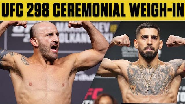 UFC 298 Ceremonial Weigh-Ins | ESPN MMA UFC 298 Ceremonial Weigh-Ins | ESPN MMA