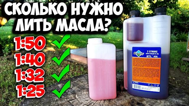 Правильная пропорция масла и бензина для триммера и бензопилы Правильная пропорция масла и бензина для триммера и бензопилы