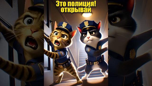 Это полиция! ОТКРЫВАЙ в нейросети #dalle3 #chatgpt #aiart #aicat #кот #котики #юмор #shorts #мульт Это полиция! ОТКРЫВАЙ в нейросети #dalle3 #chatgpt #aiart #aicat #кот #котики #юмор #shorts #мульт