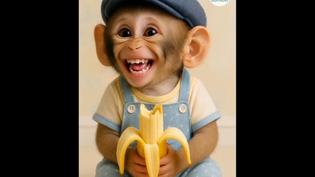 Funny Monkey Eating Banana Like a Human | Cute Animal Shorts Funny Monkey Eating Banana Like a Human | Cute Animal Shorts
