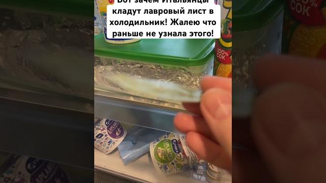 Вот зачем Итальянцы кладут лавровый лист в холодильник! Жалею что раньше не узнала этого! Вот зачем Итальянцы кладут лавровый лист в холодильник! Жалею что раньше не узнала этого!