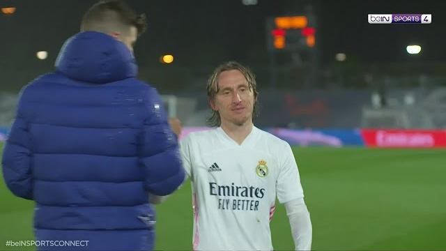 Modric to Pique - "Are you ready to go complain?" Modric to Pique - "Are you ready to go complain?"