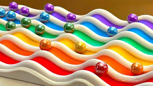 Marble Run Race Plasticine ASMR Pop Tubes Train Marble Run Race Plasticine ASMR Pop Tubes Train