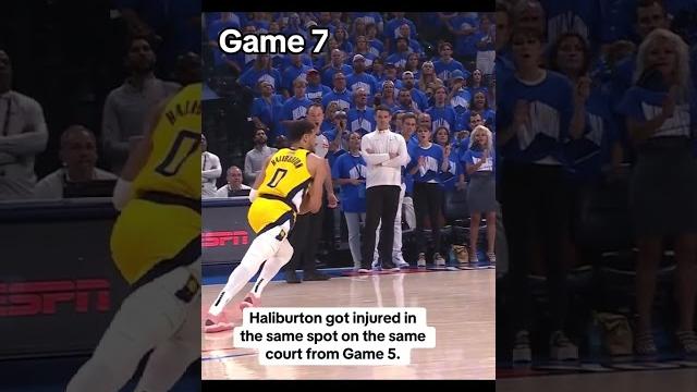 Haliburton was injured in the same spot during Game 5 Haliburton was injured in the same spot during Game 5