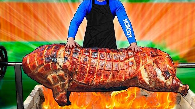 WE MADE A HUGE PIG WEIGHING 100 KILOGRAMS WE MADE A HUGE PIG WEIGHING 100 KILOGRAMS