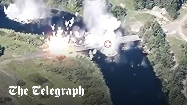 Ukraine destroys Russian pontoon bridges in Kursk Ukraine destroys Russian pontoon bridges in Kursk