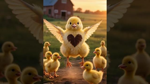 Little yellow chicken saves baby duck's family from weasel's mouth #rescue#animals #animation Little yellow chicken saves baby duck's family from weasel's mouth #rescue#animals #animation