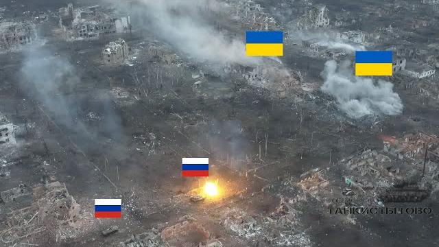 Russian Tank & BTR-80 Hammer Ukrainian Positions With Cannon And Heavy Machine Gun Fire Russian Tank & BTR-80 Hammer Ukrainian Positions With Cannon And Heavy Machine Gun Fire