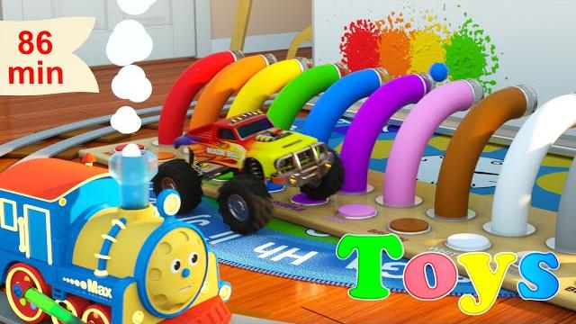 Learn Numbers, Shapes, Colors and more with Max the Glow Train | 8 Cartoons with Max and Friends! Learn Numbers, Shapes, Colors and more with Max the Glow Train | 8 Cartoons with Max and Friends!