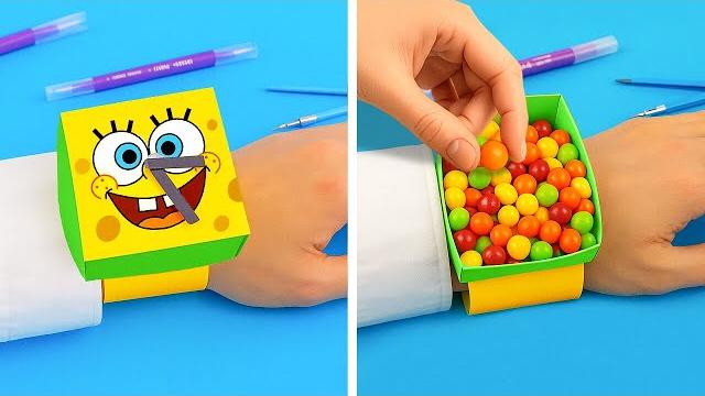 DIY CANDY WATCH Cute Paper Crafts for School ️ DIY CANDY WATCH Cute Paper Crafts for School ️