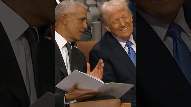 Obama and Trump Sit Together at Jimmy Carter's Funeral Obama and Trump Sit Together at Jimmy Carter's Funeral