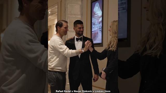 Rafael Nadal, Novak Djokovic and Lindsey Vonn at the Laureus World Sports Awards #tennis Rafael Nadal, Novak Djokovic and Lindsey Vonn at the Laureus World Sports Awards #tennis