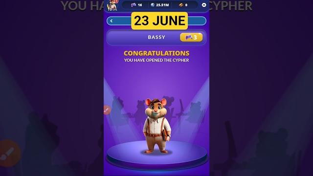 Hamster Kombat Dev Game Daily Cipher 23 June | Hamster Kombat Daily Cipher Code | Daily Combo Hamster Kombat Dev Game Daily Cipher 23 June | Hamster Kombat Daily Cipher Code | Daily Combo