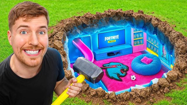 Я построил секретную комнату на складе MrBeast! Я построил секретную комнату на складе MrBeast!
