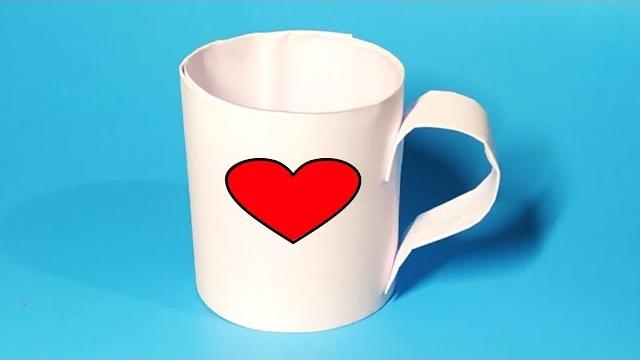 How to make a volumetric mug from A4 paper // DIY gift How to make a volumetric mug from A4 paper // DIY gift