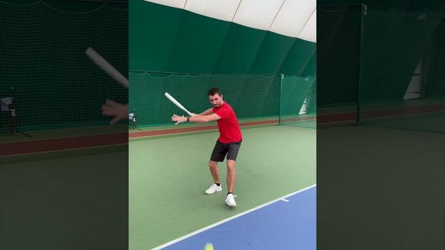 Удар справа замах Большой теннис Forehand Удар справа замах Большой теннис Forehand