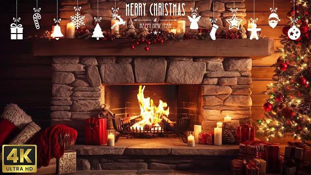 Cozy Christmas Eve: Piano Sounds and Fireplace Ambiance in 4K Cozy Christmas Eve: Piano Sounds and Fireplace Ambiance in 4K