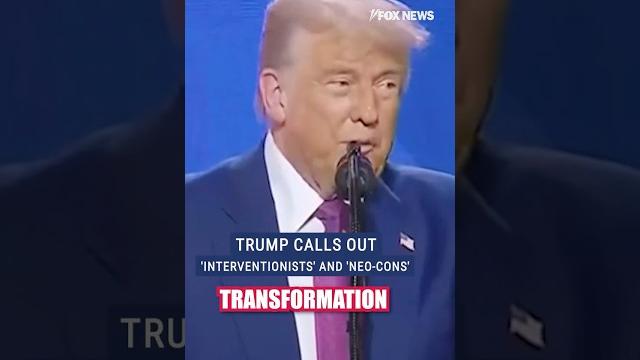 Trump calls out 'interventionists' and 'neo-cons' in Saudi Arabia address #foxnews #shorts #trump Trump calls out 'interventionists' and 'neo-cons' in Saudi Arabia address #foxnews #shorts #trump