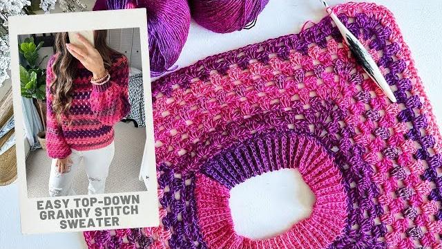 Easy Crochet Granny Stitch Sweater Easy Crochet Granny Stitch Sweater