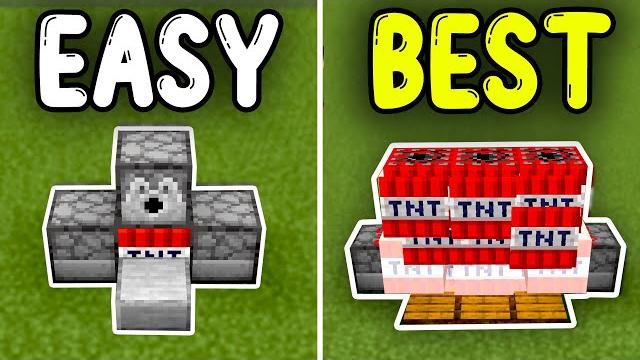TOP 5 EASY TNT CANNONS Minecraft Bedrock 1.21+! TOP 5 EASY TNT CANNONS Minecraft Bedrock 1.21+!
