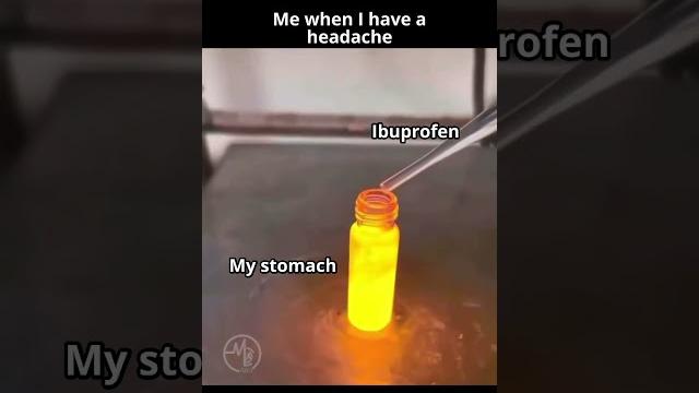 Your ibuprofen might be helping your headache, but it could also be triggering your gastric pains! Your ibuprofen might be helping your headache, but it could also be triggering your gastric pains!