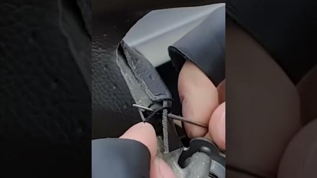 Зашиваю руль швом ЁЛОЧКА. Зашиваю руль швом ЁЛОЧКА.