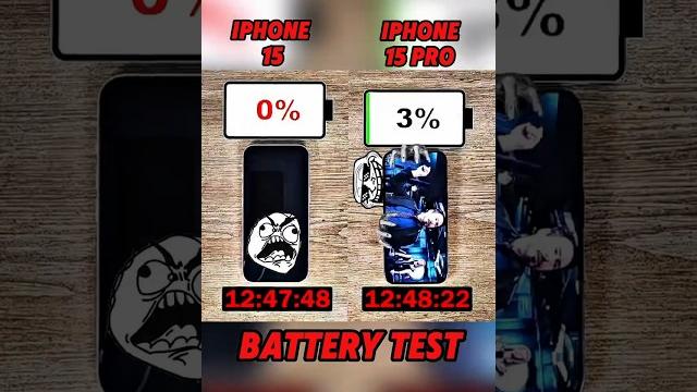 IPHONE 15 VS IPHONE 15 PRO BATTERY TEST? IPHONE 15 VS IPHONE 15 PRO BATTERY TEST?