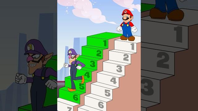 Perfect Step Challenge - Waluigi vs Mario | Mario Perfect Step Challenge - Waluigi vs Mario | Mario