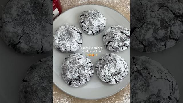 Would you try these chocolate orange crinkle cookies? #cookies #chocolateorange #orange #shorts Would you try these chocolate orange crinkle cookies? #cookies #chocolateorange #orange #shorts