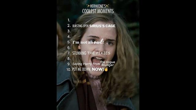 Hermione's Coolest Moments #HermioneGranger #HarryPotter Hermione's Coolest Moments #HermioneGranger #HarryPotter