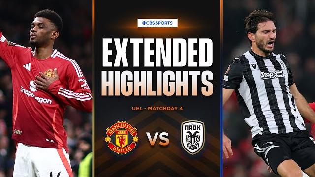 Manchester United vs. PAOK: Extended Highlights | UEL League Phase MD 4 | CBS Sports Golazo - Europe Manchester United vs. PAOK: Extended Highlights | UEL League Phase MD 4 | CBS Sports Golazo - Europe