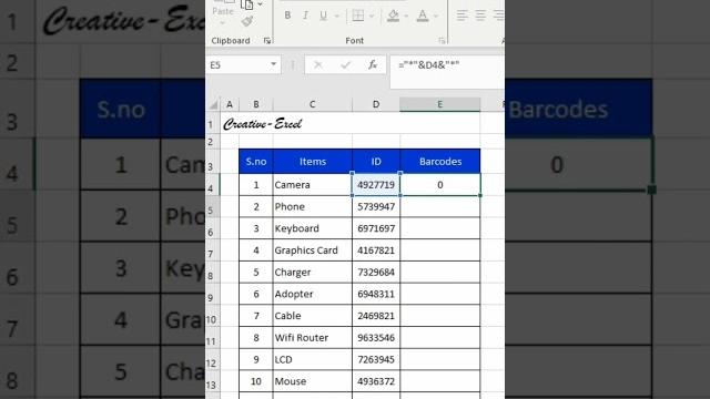 Make Barcode in Excel Make Barcode in Excel