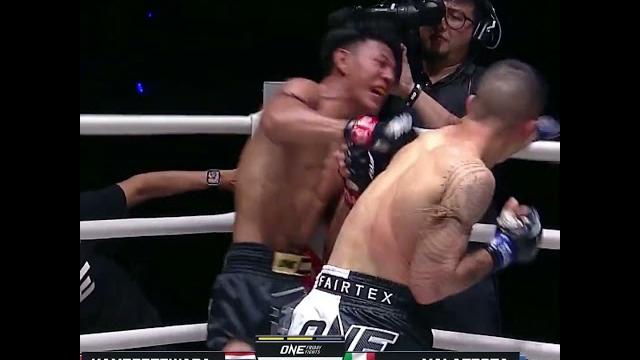 NEVER-ENDING flurry Alessio Malatesta overwhelms Kampeetewada for an emphatic second-round KO! NEVER-ENDING flurry Alessio Malatesta overwhelms Kampeetewada for an emphatic second-round KO!