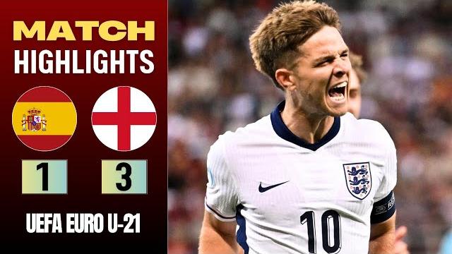Spain u21 vs England u21 Highlights | 1-3 | Harvey Elliott Goal | Euro 2024 U-21 Quarter-final Spain u21 vs England u21 Highlights | 1-3 | Harvey Elliott Goal | Euro 2024 U-21 Quarter-final