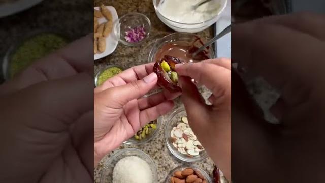 Stuffed dates: 4 ways #ramadan Stuffed dates: 4 ways #ramadan