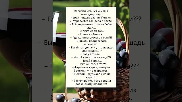 анекдот как Василий Иваныч уехал в командировку анекдот как Василий Иваныч уехал в командировку