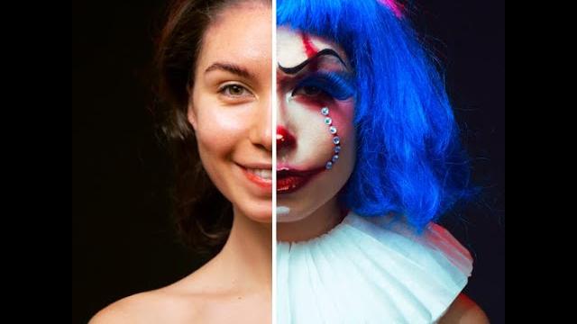 CREEPY HALLOWEEN MAKEUP #shorts CREEPY HALLOWEEN MAKEUP #shorts
