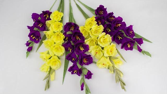 Легко и просто - Гладиолусы из гофрированной бумаги. Бумажные цветы своими руками. Подарки и поделки Легко и просто - Гладиолусы из гофрированной бумаги. Бумажные цветы своими руками. Подарки и поделки